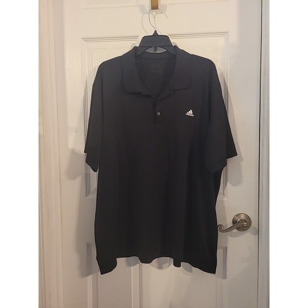 Adidas Black Polo Short Sleeve Shirt 2XL